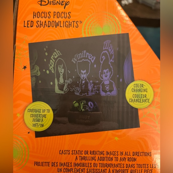 NWT Disney Hocus Pocus Halloween LED Shadow Rotating Light Projector - Picture 4 of 6